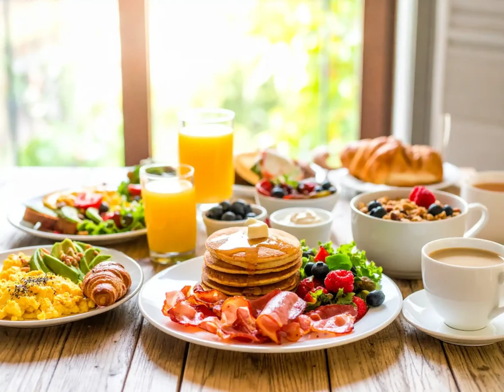Petit-déjeuner fait maison avec des ingrédients simples et sains.